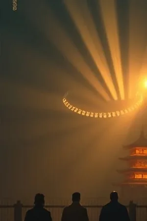 《第七次日落》都市情感剧海报，黄昏天台上的两个人影
